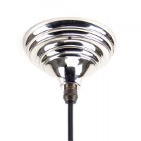 Smooth Nickel Conical-Shaped Hanging Pendant Light Ceiling Rose
