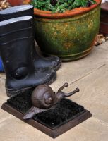 Rustic Snail Boot Brush and Boot Jack