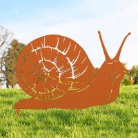Snail Silhouette in Orange