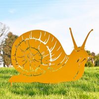 Snail Silhouette in Yellow