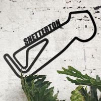 Snetterton Race Track on Display on a Rustic White Wall
