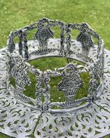 Close-Up of Tree Seat Segments on Solid Antique Silver "Royale" Aluminium Full Tree Guard & Bench