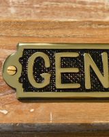 Solid brass "Gents" toilet sign Fixings