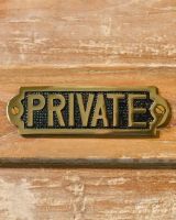 Solid Brass Private House Plaque Sign