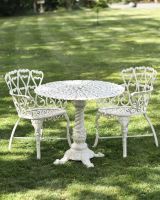 Solid Cream "Royal Ascott" Two Seater Bistro Set in Situ