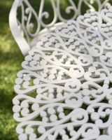 Close-Up of Circular Table on Solid Cream "Royal Ascott" Two Seater Bistro Set