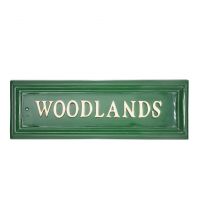Green Rectangular House Name Signs 