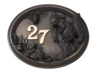 Squirrel House Number Sign