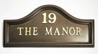 Bronze Finish Traditional House Name Sign