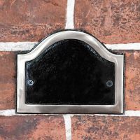 Blank Black & Chrome Arched Number Sign