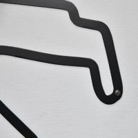 Close-up of the Black Finish of the Spa-Francorchamps Race Track Steel Wall Art
