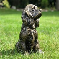 Spaniel Dog Sculpture Finished in a Gold & Bronze Finish