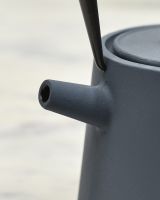 Close up of spout detail on Slate Grey "Kurume" Japanese Style Teapot