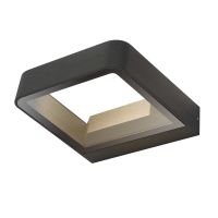 Square Contemporary Wall Light Switched On
