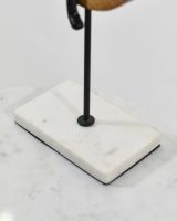 Close up of marble base on interior art sculpture