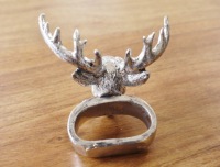 Stag Napkin Ring Holder Back