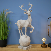 Stag on Ball Sculpture in Situ in the Home