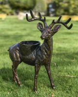 "Ezra" Stag Garden Sculpture and Planter 