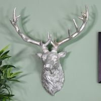 Stag Silver Head Wall Bust in Situ in the Home