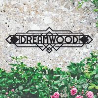 Art Deco House Name Sign 
