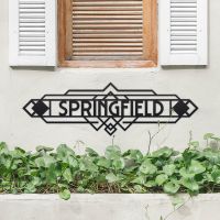 Art Deco Iron House Name Sign 