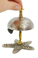 Silver & Gold Star Fish Reception Bell