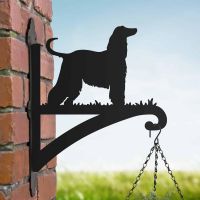 Steel Afghan Hound Hanging Basket Bracket in Situ