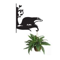 Steel Badger Hanging Basket Bracket with Planter