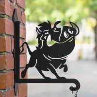 Steel Cartoon Warthog Hanging Basket Bracket