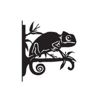 Close-Up of Steel Chameleon Hanging Basket Bracket