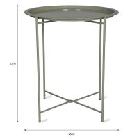 Steel Clay Side Table Dimensions