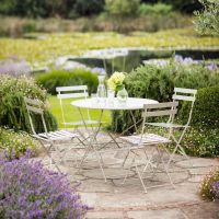 Steel Folding Bistro Set in Situ Outside