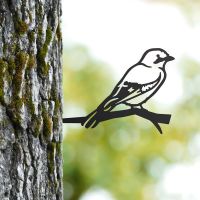 Steel Jay Bird Tree Spike - Black