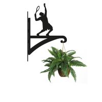 Steel Male Tennis Player Hanging Basket Bracket with Planter