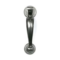 Situ Shot of Steel Pewter Doctor"s Style Door Knocker - 196mm x 69mm