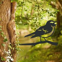 Black Steel Wood Warbler Tree Spike in Situ