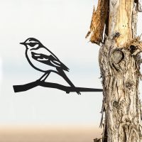 Black Steel Yellow Wagtail Tree Spike in Situ