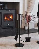 Scale image of black fireside companion set