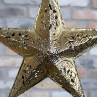 Close-Up of Stunning Golden Star Interior Hanging Decoration