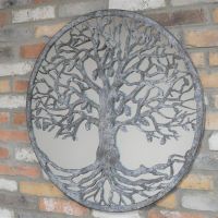 Stunning Natural Steel "Tree of Life" Wall Mirror