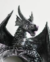 Close-Up of Dragon Design on Stunning Circular Interior Wall Mirror