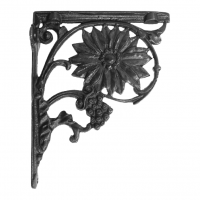 Sunflower Iron Shelf Bracket Finished in Black