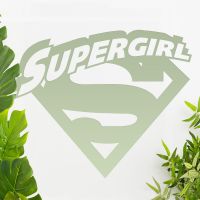 "Supergirl" Wall Art Finished in Light Green