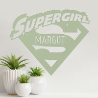 "Supergirl" Personalised Wall Art in Situ in the Living Room