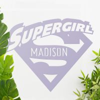 "Supergirl" Personalised Wall Art Among Plants in the House