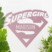"Supergirl" Personalised Wall Art Among Plants in the House