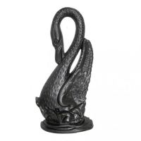 Cast Iron Swan Door Porter Finished in a Natural Iron Finish