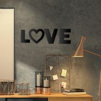 "LOVE" Black Metal Letters 