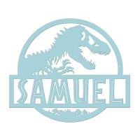 T-Rex Steel Monogram Steel House Name Sign Finished in Blue