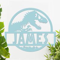 T-Rex Steel Monogram Name Sign Being Used as Wall Art Inside the Home